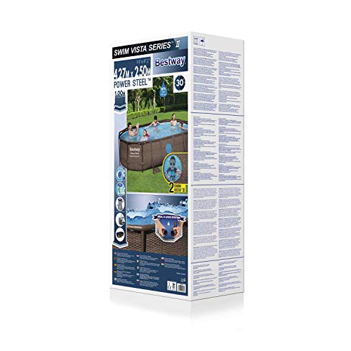 Packaging de Piscina Power Steel Tubular Desmontable. 427 x 250 x 100 cm 56714. BESTWAY | maxjardin