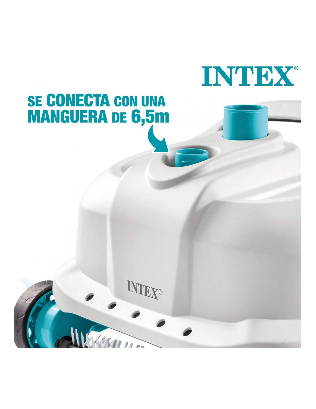 Conexión de manguera de 6,5 m al Limpiafondos automático Deluxe solo para piscinas Intex. Muy económico. Zx300. Intex