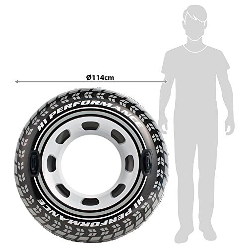 Rueda hinchable neumático y con asas, diámetro 114 cm. 56268NP. Intex. Medidas