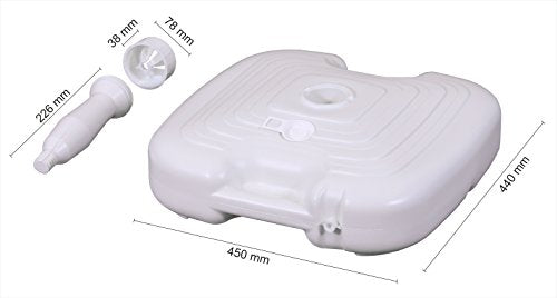 Base de sombrilla de PE, Blanco, Aprox. 20 l. Schneider