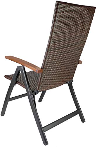 Vista posterior de Silla Modena de poliratan con respaldo alto de Brubaker | maxjardin