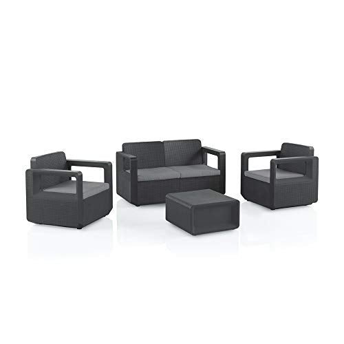 Conjunto Muebles Sofa 2 Plazas + 2 Sillones + mesa baja Venus. Detalle vista general. Shaf