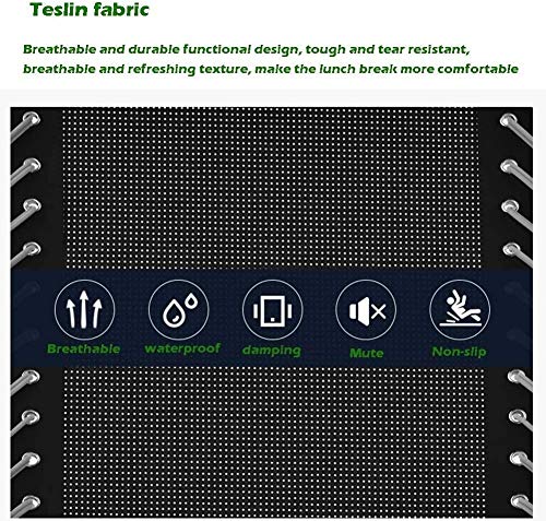 Detalle y características del tejido textilene de la Silla reclinable EXTRA ANCHA y ROBUSTA para descansar al Aire Libre con Gravedad Cero, con portavasos, respaldo Ajustable, con Cojines extraíbles que soporta hasta 200 kg. DQCHAIR