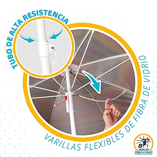 Tubo de alta resistencia y varillas flexibles de fibra de vidrio de la sombrilla de playa Beach Aktive