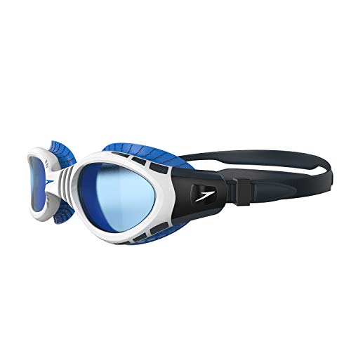 Gafas de Natación, unisex, Blanco/Azul, Talla Única. Futura Biofuse Flexiseal Speedo