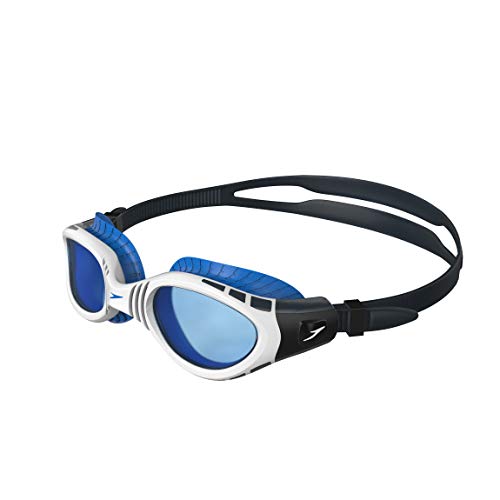 Gafas de Natación, unisex, Blanco/Azul, Talla Única. Futura Biofuse Flexiseal Speedo