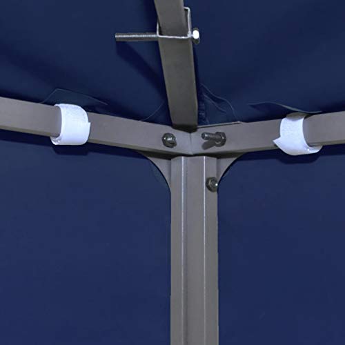 Detalle de estructura con el Repuesto de Lona para Pérgola 3x3 m de Tela impermeable 100% Azul Oscuro. VidaXL