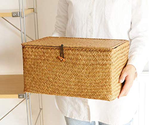 Cestas de Ratán con tapa para Lavandería, Baño, Cocina, 4 piezas-detalle-ambiente 2