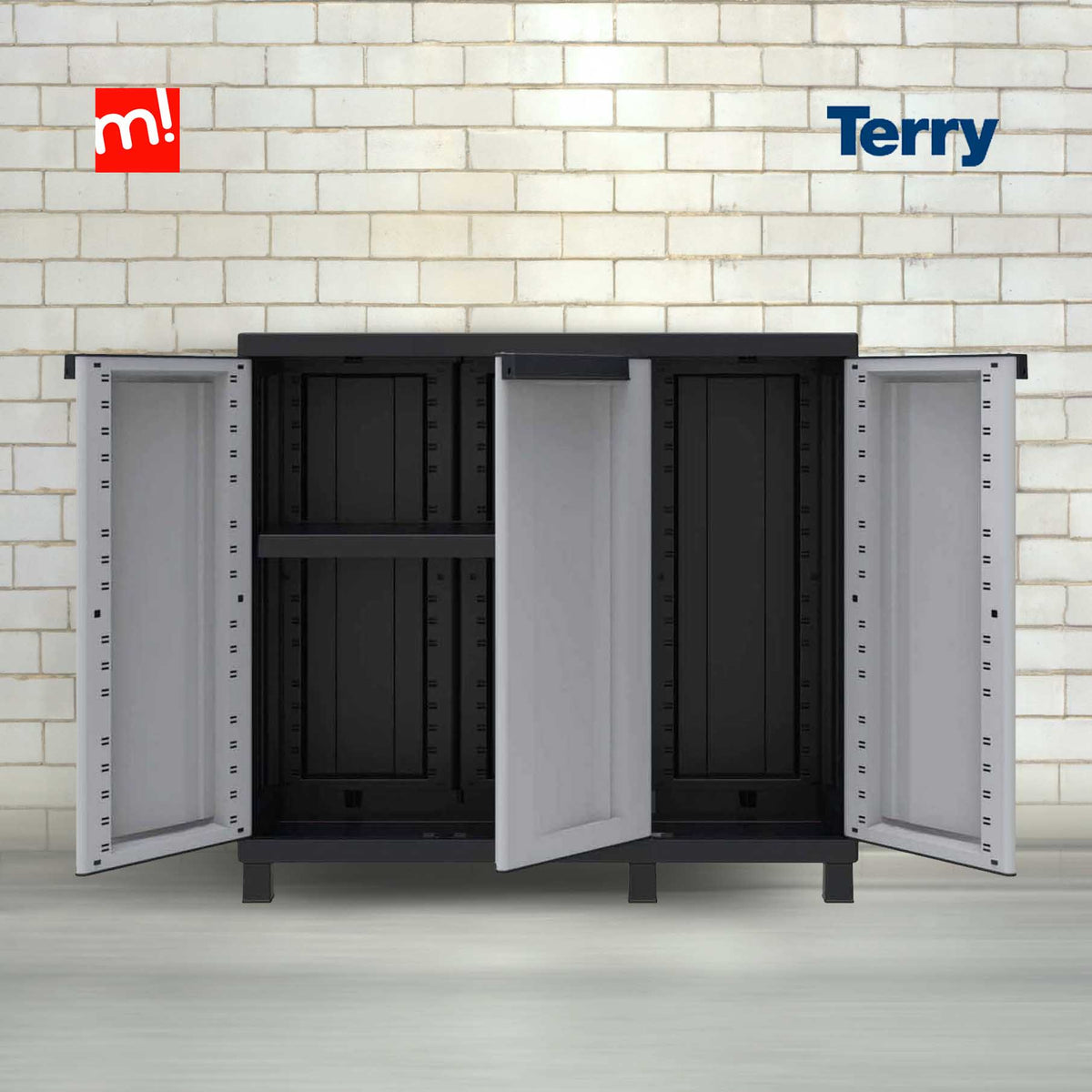 Armario bajo de 3 puertas Terry Twist