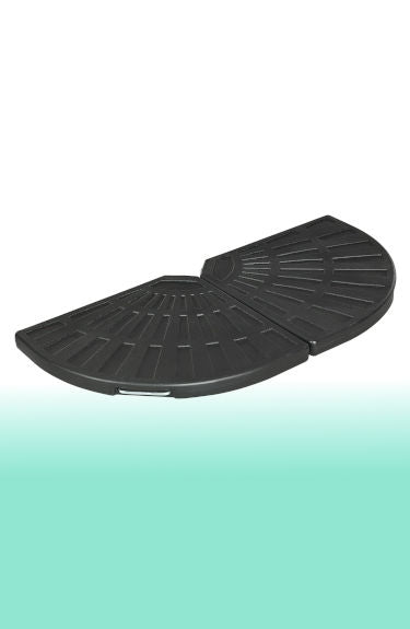 Pesas para sombrilla de pared de base semicircular 46x46x5 cm 28 kg Outsunny sobre fondo blanco y verde