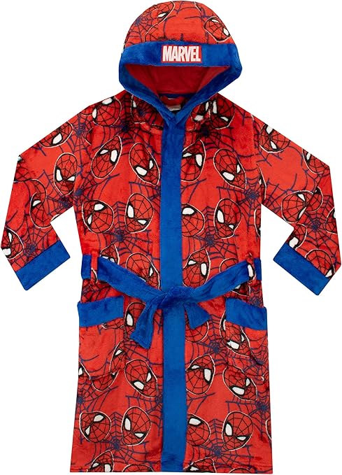 Bata de Spiderman infantil con licencia oficial para estar calentito o para salir del baño