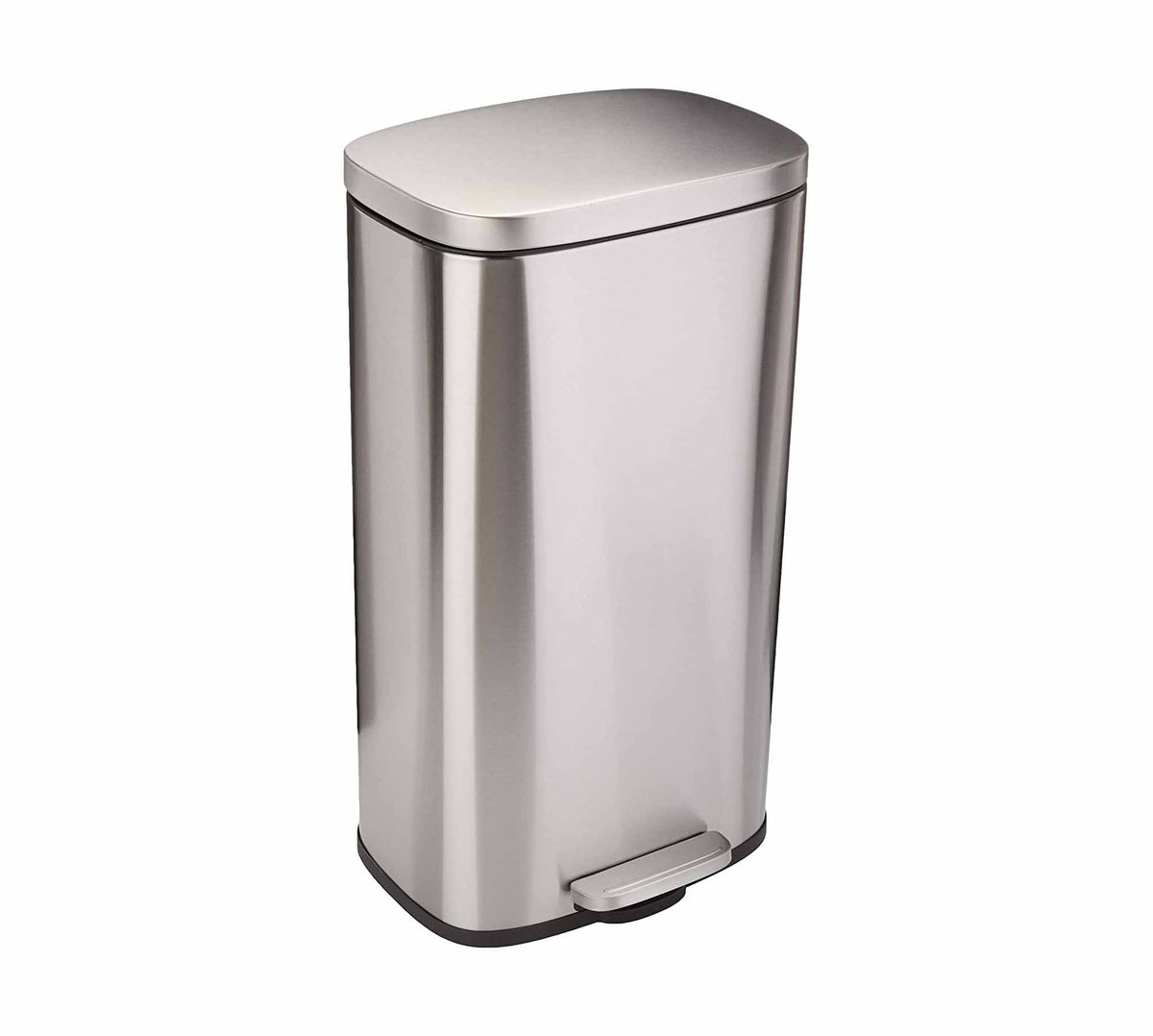 Cubo de basura Amazon de acero inoxidable, con pedal y apertura suave, disponible en 5, 12, 30 y 50 litros