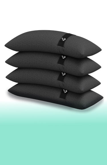 Contrapeso para sombrilla. Pack de 4 sacos de 25 o 15 kg Baser sobre fondo blanco y verde 