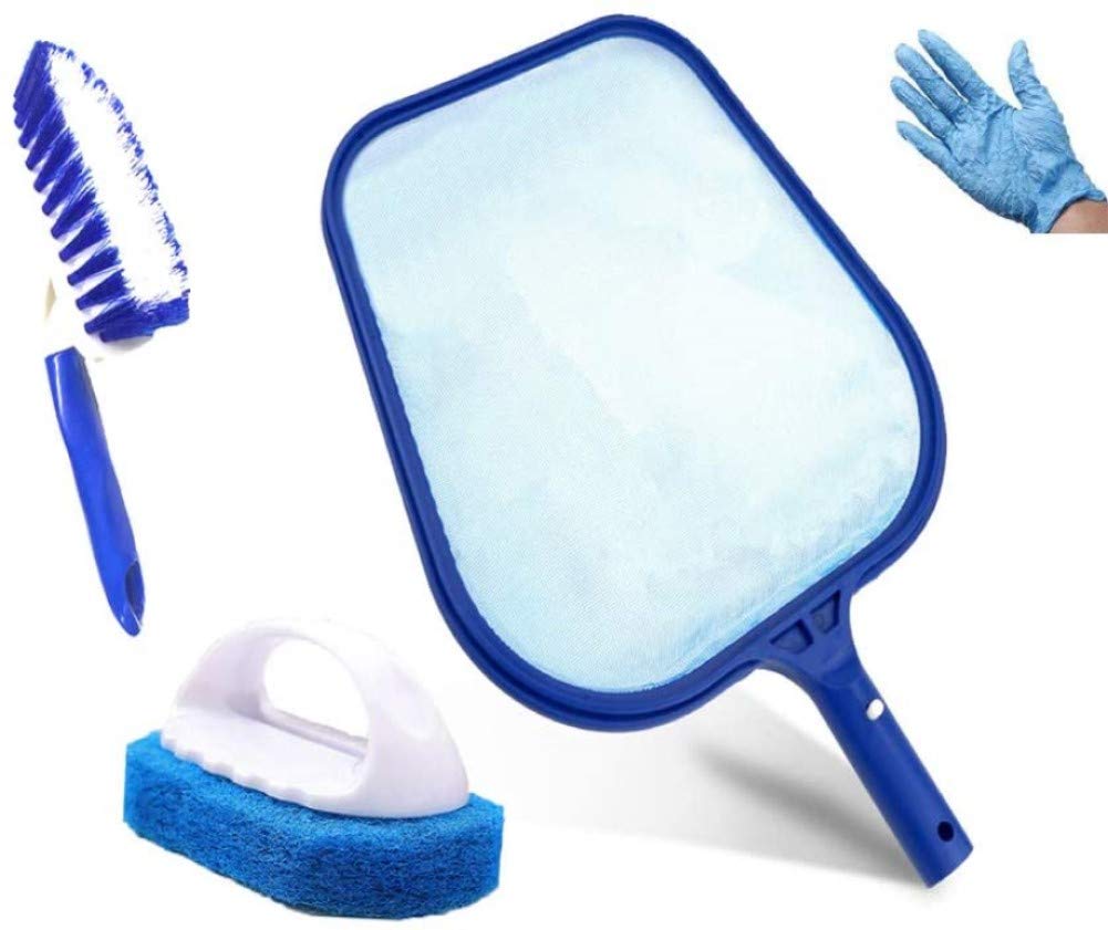 Set de productos Kit de Limpieza de bañera de hidromasaje con Red de resíduos, Cepillo, Almohadilla y Guantes. KAHEIGN