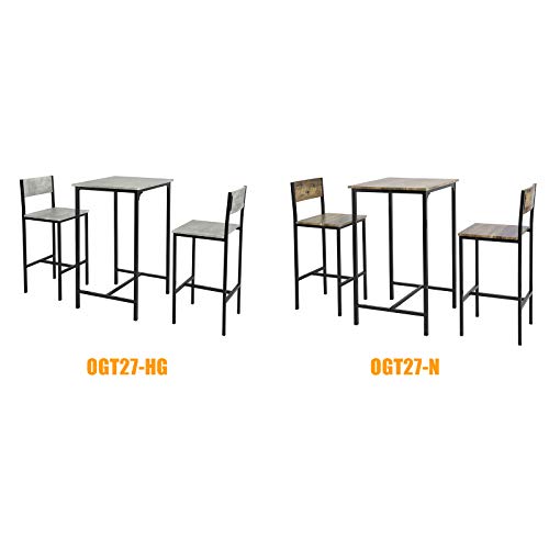 Modelos disponibles de la Mesa Alta de Bar + 2 Taburetes Juego de Barra de bar o cocina ES (OGT27-N). SoBuy