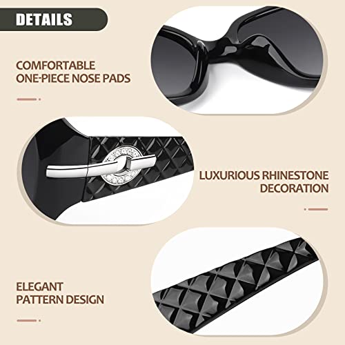 Detalles de las Gafas de Sol Mujer Moda Polarizadas Protección UV400 de Gran Tamaño GQueen