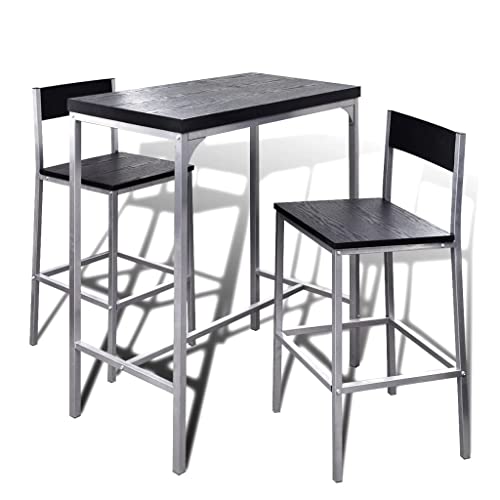 Set de Mesa Alta y 2 Taburetes para Desayuno tipo Bar para patio, terraza o Cocina. VidaXL