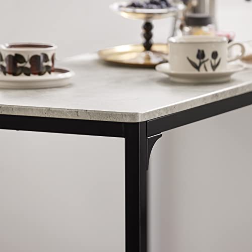 Mesa Alta tipo Bar y 2 taburetes con Respaldos de Estilo Industrial. Detalle de mesa. ES. OGT03-HG . SoBuy