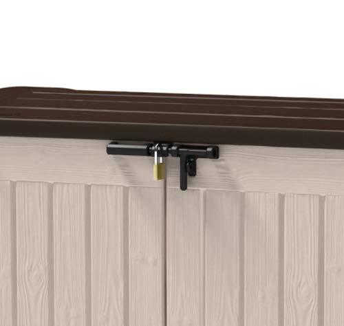 Cobertizo para exterior Keter Sio Max con Capacidad de 1200 litros, Color Beige y Marrón, 145.5 x 125 x 82  cm