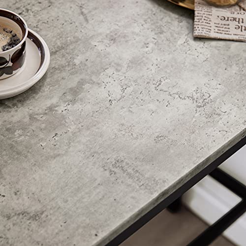 Mesa Alta tipo Bar y 2 taburetes con Respaldos de Estilo Industrial. Detalle superficie de mesa.  ES. OGT03-HG . SoBuy