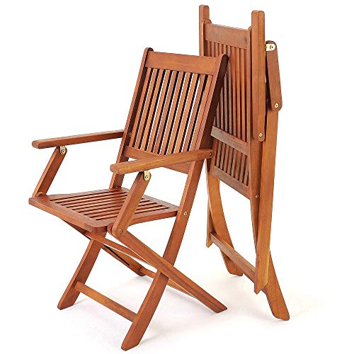 Sillas pack 2 uds. Plegables Madera Acacia con certificado FSC para exterior. Sydney Casaria