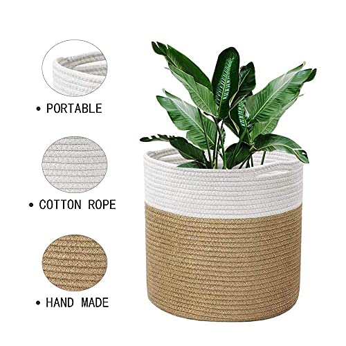 Cesta de Plantas con Forro para Macetas de Interior para Decoración Plegables de 23 cm NATTHSWE