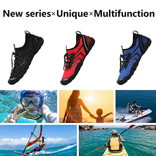 Nuevos modelos de Calzado de verano, playa, baño, secado rápido, para nadar, Mesh Slip on para hombre y mujer, color Azul, talla 44 EU