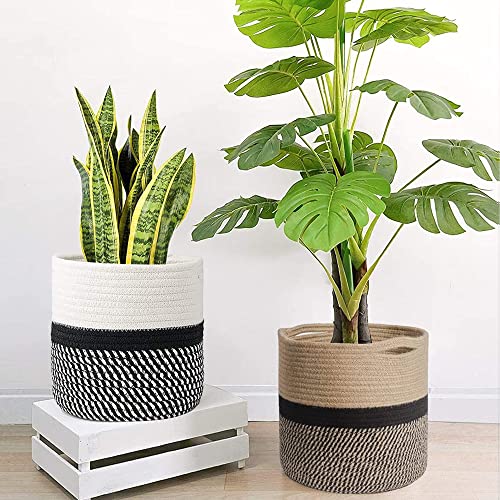 Cesta de Plantas con Forro para Macetas de Interior para Decoración Plegables de 23 cm NATTHSWE