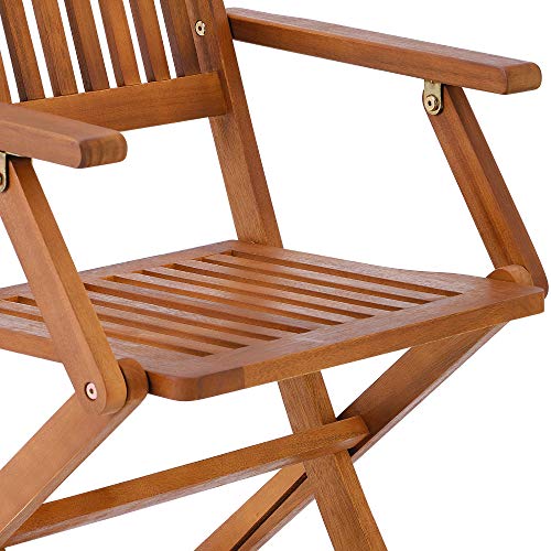 Sillas pack 2 uds. Plegables Madera Acacia con certificado FSC para exterior. Sydney Casaria
