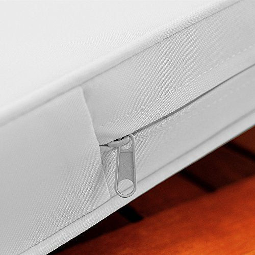 Banco de Exterior de Madera de Acacia con Almacenaje  120x62x82cm. Detalle cremallera en cojín para limpieza. Casaria