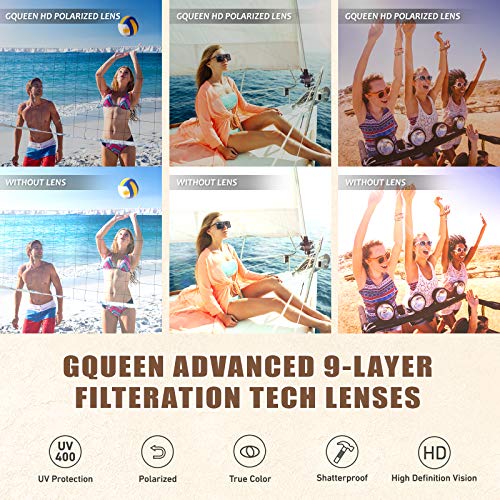Gafas de Sol Mujer Grandes Polarizadas de estilo Vintage con Protección UV400 que evita reflejos. GQUEEN