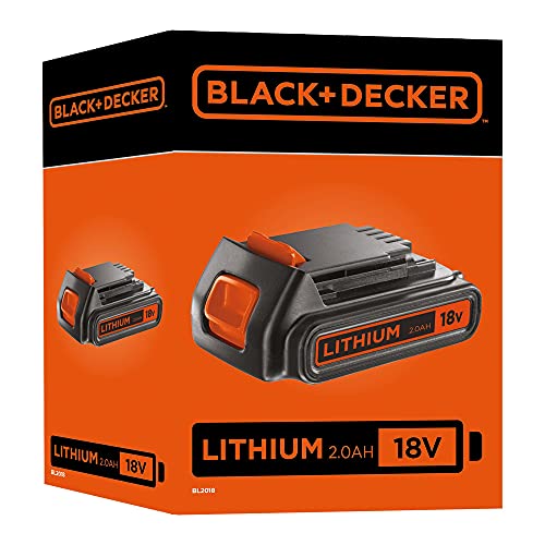Vista general del packaging de batería de repuesto para herramientas eléctricas de 18 voltios de Black & Decker