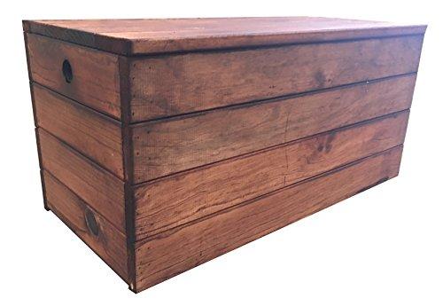 Baúl Banco Marrón de Madera tratada para Exterior. Totalmente Montado: 60x30x30cm. AD servicios | maxjardin