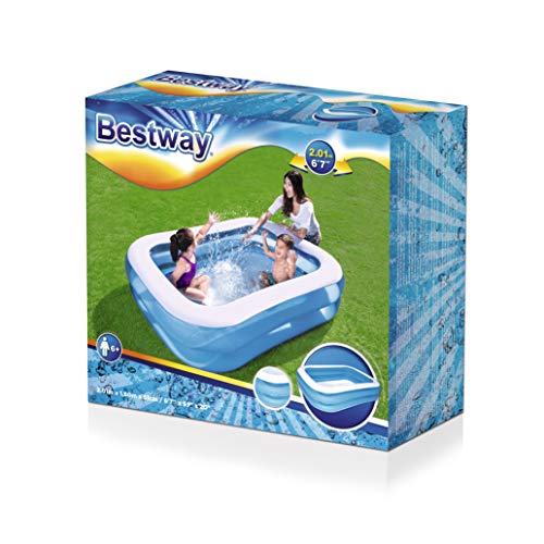 Piscina Hinchable Infantil Blue Rectangular 201x150x51 cm. Packaging. 54005 -  Bestway