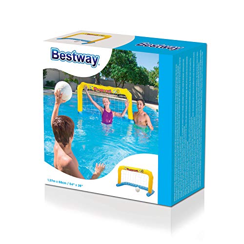 Juego Porteria Waterpolo Flotador Con Pelota para piscina, 137 x 66 cm. Packaging. 8321070 Bestway