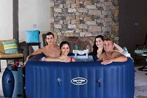 Vista en spa de interior con el Soporte de Bebidas para SPA, color Blanco. Lay-Z. Bestway
