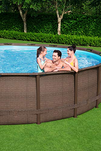 Piscina Steel Deluxe de 13.000 litros, 427 x 107 cm, Bomba de Filtro Skimatic 58462 (2.574 l/H) - detalle ambiente
