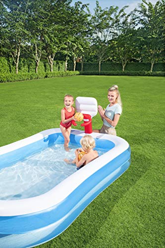 Piscina Hinchable Infantil con Canastas Baloncesto Basketball 254x168x102 cm. Bestway