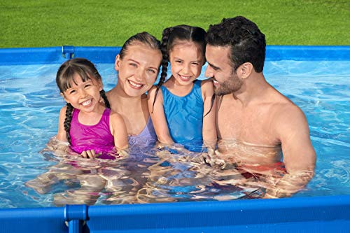 Piscina Desmontable Tubular, Azul de 3.500 litros. Medidas: 300x201x66 cm. Bestway Steel ProPool Media  - detalle - ambiente 4