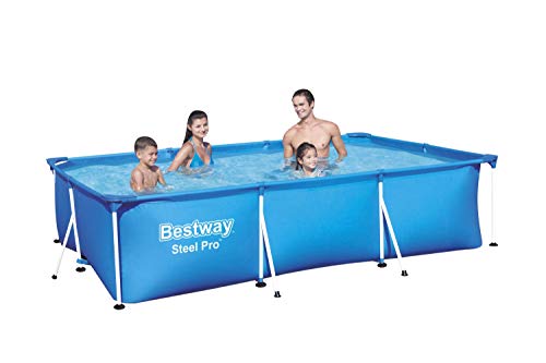 Piscina Desmontable Tubular, Azul de 3.500 litros. Medidas: 300x201x66 cm. Bestway Steel ProPool Media  - detalle - 3