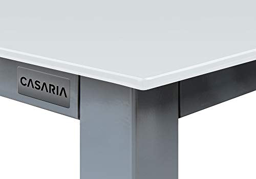 Conjunto de 1 Mesa y 6 sillas de Aluminio de Patio terraza o balcón, Respaldo reclinable. Detalle de marca en mesa. Bern. Casaria
