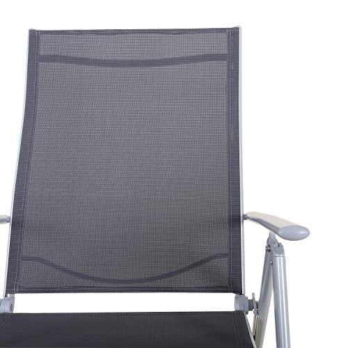 Tumbona Korfu Basic, 147 x 63,5 x 87 cm. Detalle respaldo. Chicreat
