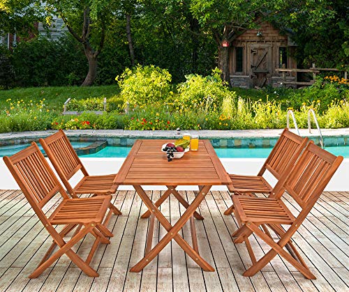 Conjunto de Muebles de Madera de Acacia con Certificado FSC® en patio exterior 'Sydney Light' - Casaria | maxjardin