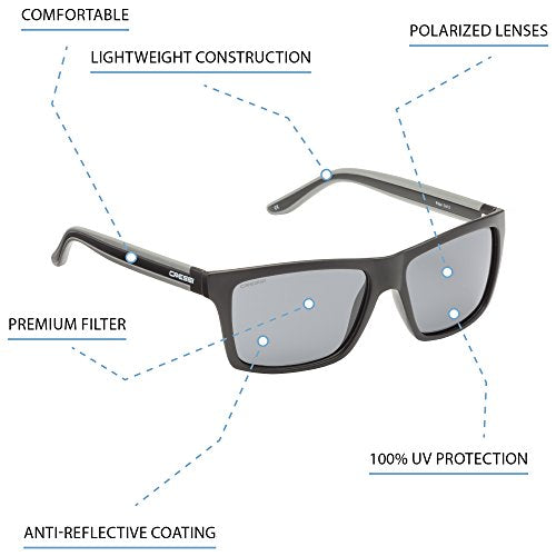 Características de Gafas de Sol Deportivas Polarizadas Rio Unisex Adultos, Negro y Amarillo, Talla única. Cressi