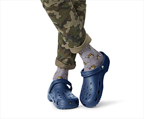  Vista con modelo de los Zuecos Unisex Adulto, Azul (Navy), 36/37 EU. Classic Clog, Crocs