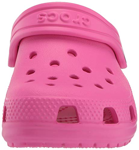 Vista frontal de los Zuecos Crocs infantiles Classic Clog Kids Rosa Unisex