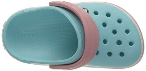 Vista cenital de Zuecos Crocs Crocband Clog K Unisex niños, Ice Blue/White, 23/24 EU | maxjardin