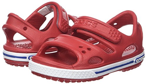 Vista general de Sandalias infantiles Crocs Unisex Rojas 24/25 EU 