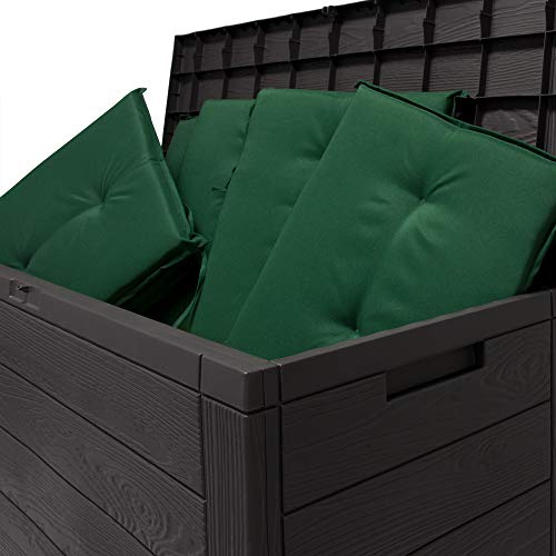 Almohadas en Arcón de Almacenamiento para patio y jardín 120 x 45 x 60 cm Casaria | maxjardin