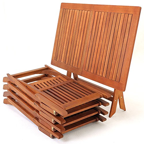 Conjunto de Muebles de Madera de Acacia plegado con Certificado FSC® de jardín 'Sydney Light' - Casaria | maxjardin